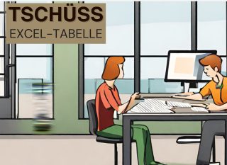 Auf widersehen Excel Tabelle - Besprechung im Büro